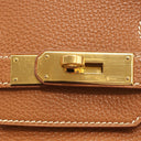 エルメス HERMES バーキン35 ゴールド トゴ ハンドバッグ ゴールド金具 茶
