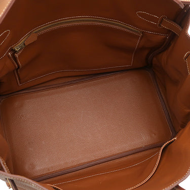 エルメス HERMES バーキン35 ゴールド トゴ ハンドバッグ ゴールド金具 茶
