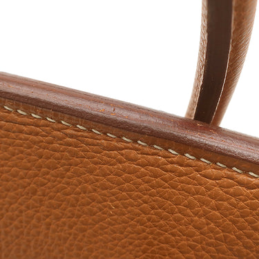 エルメス HERMES バーキン35 ゴールド トゴ ハンドバッグ ゴールド金具 茶