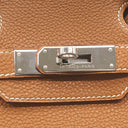 エルメス HERMES バーキン30 ゴールド トゴ ハンドバッグ シルバー金具 茶