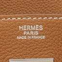 エルメス HERMES バーキン30 ゴールド トゴ ハンドバッグ シルバー金具 茶