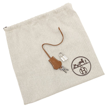 エルメス HERMES バーキン30 ゴールド トゴ ハンドバッグ シルバー金具 茶