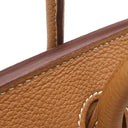エルメス HERMES バーキン30 ゴールド トゴ ハンドバッグ シルバー金具 茶