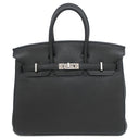 エルメス HERMES バーキン25 ブラック トゴ ハンドバッグ シルバー金具 黒