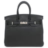 エルメス HERMES バーキン25 ブラック トゴ ハンドバッグ シルバー金具 黒