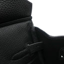 エルメス HERMES バーキン25 ブラック トゴ ハンドバッグ シルバー金具 黒