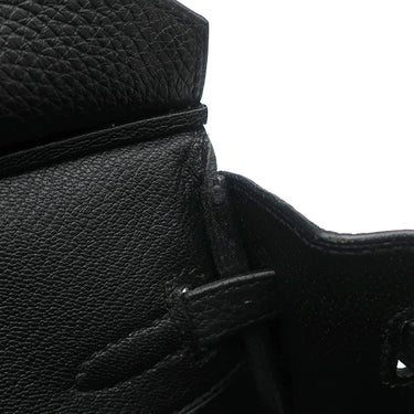 エルメス HERMES バーキン25 ブラック トゴ ハンドバッグ シルバー金具 黒