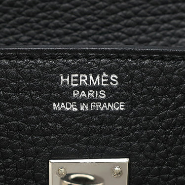 エルメス HERMES バーキン25 ブラック トゴ ハンドバッグ シルバー金具 黒