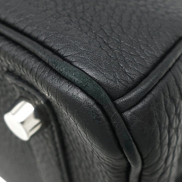 エルメス HERMES バーキン25 ブラック トゴ ハンドバッグ シルバー金具 黒