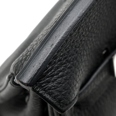 エルメス HERMES バーキン25 ブラック トゴ ハンドバッグ シルバー金具 黒