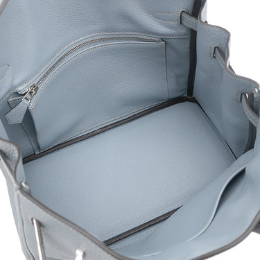 エルメス HERMES バーキン25 ブルーラン トゴ ハンドバッグ シルバー金具 青