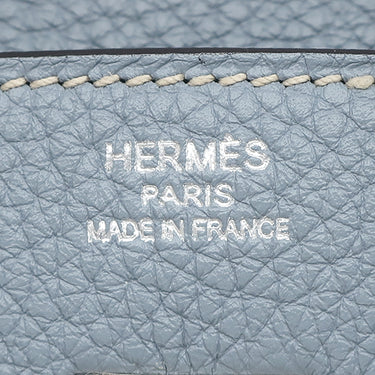 エルメス HERMES バーキン25 ブルーラン トゴ ハンドバッグ シルバー金具 青