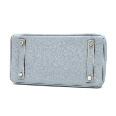 エルメス HERMES バーキン25 ブルーラン トゴ ハンドバッグ シルバー金具 青