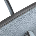 エルメス HERMES バーキン25 ブルーラン トゴ ハンドバッグ シルバー金具 青
