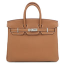 エルメス HERMES バーキン25 ゴールド トゴ ハンドバッグ シルバー金具 新品 未使用 茶 2026年製