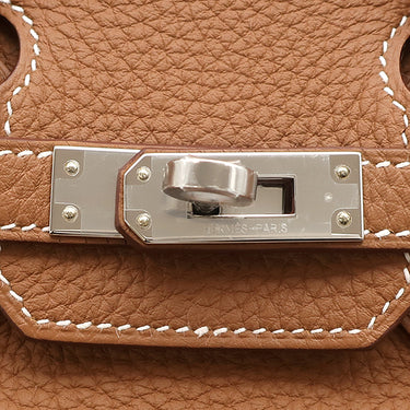 エルメス HERMES バーキン25 ゴールド トゴ ハンドバッグ シルバー金具 新品 未使用 茶 2026年製