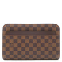 ルイヴィトン LOUIS VUITTON サンルイ N51993 ダミエエベヌ ダミエキャンバス セカンドバッグ ゴールド金具 茶 クラッチ 収納式リストストラップ付き リカラー有