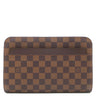 ルイヴィトン LOUIS VUITTON サンルイ N51993 ダミエエベヌ ダミエキャンバス セカンドバッグ ゴールド金具 茶 クラッチ 収納式リストストラップ付き リカラー有