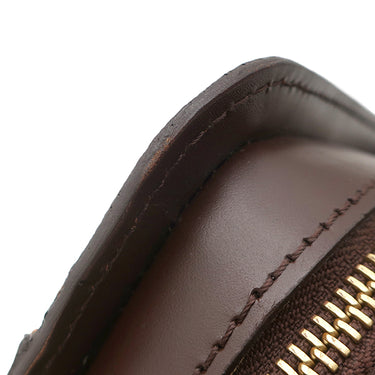 ルイヴィトン LOUIS VUITTON サンルイ N51993 ダミエエベヌ ダミエキャンバス セカンドバッグ ゴールド金具 茶 クラッチ 収納式リストストラップ付き リカラー有