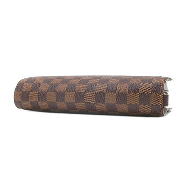 ルイヴィトン LOUIS VUITTON サンルイ N51993 ダミエエベヌ ダミエキャンバス セカンドバッグ ゴールド金具 茶 クラッチ 収納式リストストラップ付き リカラー有