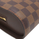 ルイヴィトン LOUIS VUITTON サンルイ N51993 ダミエエベヌ ダミエキャンバス セカンドバッグ ゴールド金具 茶 クラッチ 収納式リストストラップ付き リカラー有
