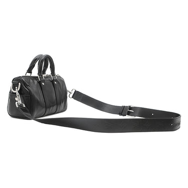 ルイヴィトン LOUIS VUITTON キーポル カーゴ バンドリエール 25 M13988 ブラック カーフ 2WAYバッグ シルバー金具 黒 ボストン ショルダー LVチャーム