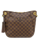 ルイヴィトン LOUIS VUITTON サウス バンク N42230 ダミエエベヌ×レッド ダミエキャンバス ショルダーバッグ ゴールド金具 茶 ショルダー タッセル付き