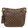 ルイヴィトン LOUIS VUITTON サウス バンク N42230 ダミエエベヌ×レッド ダミエキャンバス ショルダーバッグ ゴールド金具 茶 ショルダー タッセル付き