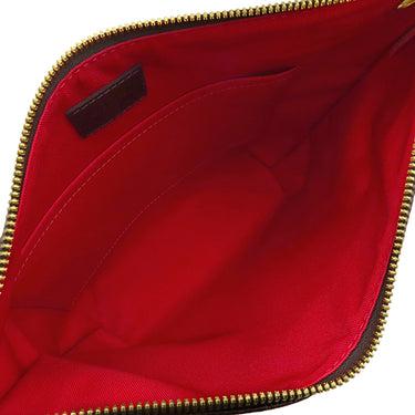 ルイヴィトン LOUIS VUITTON サウス バンク N42230 ダミエエベヌ×レッド ダミエキャンバス ショルダーバッグ ゴールド金具 茶 ショルダー タッセル付き