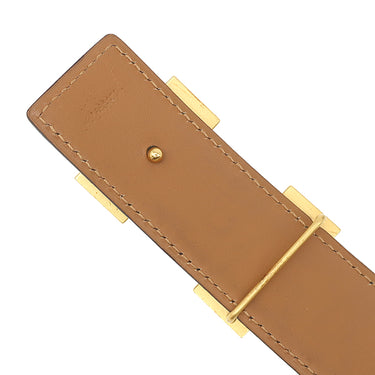 エルメス HERMES コンスタンスH #95 ブルー系 ポロサス #95 ベルト 青 クロコ Hバックル 艶あり