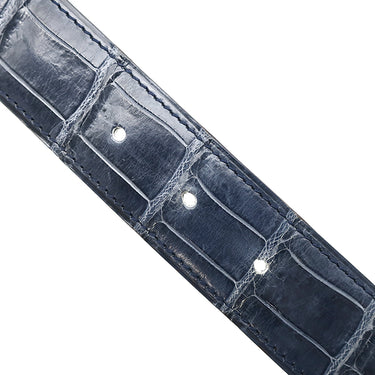 エルメス HERMES コンスタンスH #95 ブルー系 ポロサス #95 ベルト 青 クロコ Hバックル 艶あり