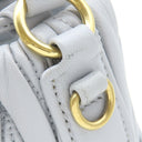 ミュウミュウ MIU MIU マテラッセ バケットバッグ 5BE085 コーンフラワー レザー 2WAYバッグ ゴールド金具 ブルーグレー キルティング 巾着