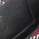 フェラガモ FERRAGAMO ジグザグ イントレチャート チェーン ショルダー ブラック×マルチカラー レザー ショルダーバッグ ゴールド金具 ヴァラ リボン