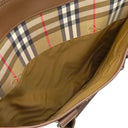 バーバリー BURBERRY ノバチェック シャドーホース ビジネスバッグ ベージュ×ブラウン キャンバス レザー 2WAYバッグ ゴールド金具 ショルダー ブリーフケース