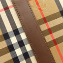 バーバリー BURBERRY ノバチェック シャドーホース ビジネスバッグ ベージュ×ブラウン キャンバス レザー 2WAYバッグ ゴールド金具 ショルダー ブリーフケース