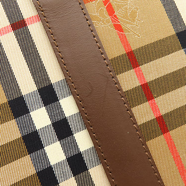 バーバリー BURBERRY ノバチェック シャドーホース ビジネスバッグ ベージュ×ブラウン キャンバス レザー 2WAYバッグ ゴールド金具 ショルダー ブリーフケース