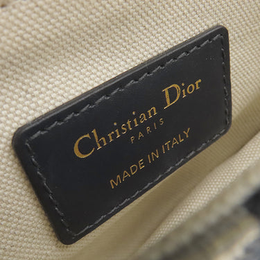 クリスチャン・ディオール Christian Dior トロッター サドルバッグ ネイビー キャンバス レザー オブリークジャカード 2WAYバッグ ゴールド金具 総柄 別売りショルダー付