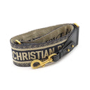 クリスチャン・ディオール Christian Dior トロッター サドルバッグ ネイビー キャンバス レザー オブリークジャカード 2WAYバッグ ゴールド金具 総柄 別売りショルダー付