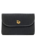クリスチャン・ディオール Christian Dior トロッター柄 チェーンショルダー バッグ ブラック キャンバス レザー ショルダーバッグ ゴールド金具 総柄 チェーンバッグ