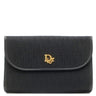 クリスチャン・ディオール Christian Dior トロッター柄 チェーンショルダー バッグ ブラック キャンバス レザー ショルダーバッグ ゴールド金具 総柄 チェーンバッグ