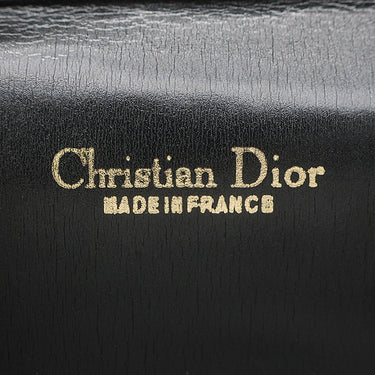 クリスチャン・ディオール Christian Dior トロッター柄 チェーンショルダー バッグ ブラック キャンバス レザー ショルダーバッグ ゴールド金具 総柄 チェーンバッグ