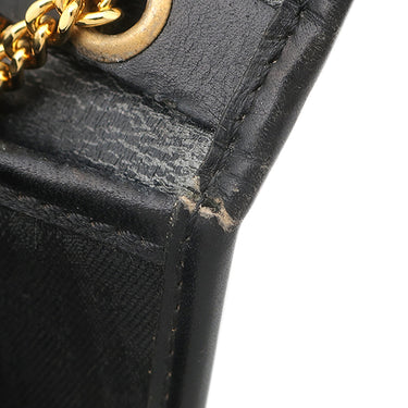 クリスチャン・ディオール Christian Dior トロッター柄 チェーンショルダー バッグ ブラック キャンバス レザー ショルダーバッグ ゴールド金具 総柄 チェーンバッグ