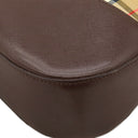 バーバリー BURBERRY ノバチェック シャドーホース トート ベージュ×ブラウン キャンバス レザー トートバッグ チェック ショルダー