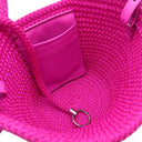 バレンシアガ BALENCIAGA イビサ バスケットバッグ 695612 ピンク ナイロン レザー 2WAYバッグ シルバー金具 ビビッド ハンドバッグ ショルダー 肩掛け