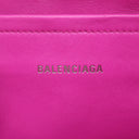 バレンシアガ BALENCIAGA イビサ バスケットバッグ 695612 ピンク ナイロン レザー 2WAYバッグ シルバー金具 ビビッド ハンドバッグ ショルダー 肩掛け