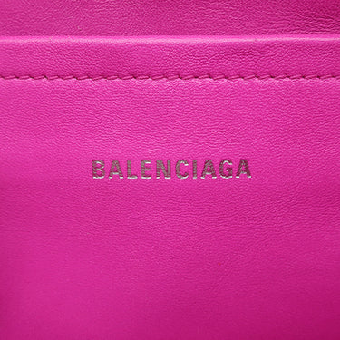バレンシアガ BALENCIAGA イビサ バスケットバッグ 695612 ピンク ナイロン レザー 2WAYバッグ シルバー金具 ビビッド ハンドバッグ ショルダー 肩掛け