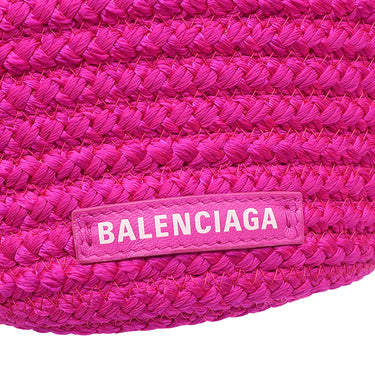 バレンシアガ BALENCIAGA イビサ バスケットバッグ 695612 ピンク ナイロン レザー 2WAYバッグ シルバー金具 ビビッド ハンドバッグ ショルダー 肩掛け