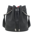 クリスチャンルブタン Christian Louboutin By My Side バケットバッグ 3235080 ブラック カーフ ショルダーバッグ ガンメタル金具 黒 赤 巾着 ショルダー CLロゴ