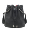 クリスチャンルブタン Christian Louboutin By My Side バケットバッグ 3235080 ブラック カーフ ショルダーバッグ ガンメタル金具 黒 赤 巾着 ショルダー CLロゴ