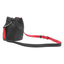 クリスチャンルブタン Christian Louboutin By My Side バケットバッグ 3235080 ブラック カーフ ショルダーバッグ ガンメタル金具 黒 赤 巾着 ショルダー CLロゴ